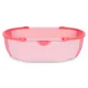 ECOTOYS Foldable Baby Bathtub with Heat-Sensitive Drain Plug, Portable Infant Bath, Pink