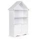 Kids House Shaped Bookshelf and Toy Storage Cabinet by ECOTOYS, White