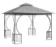 2-in-1 Garden Gazebo 3x3 m with Mosquito Net and Side Walls MultiGarden