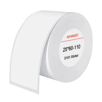 Thermal Labels Niimbot Stickers 25x60 mm, 110 pcs, White