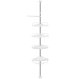 Telescopic Adjustable Corner Shower Bathroom Shelf, White