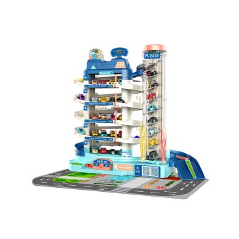 5-Level Toy Car Garage Playset with Elevator Lift and Race Track