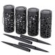 Solar Garden Stake Lights, LED Hollow-Out Lanterns with Dusk Sensor, 4 Pack