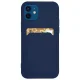 Silicone Case with Card Slot for Samsung Galaxy A22 4G, Navy Blue