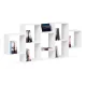 Modern Wall-Mounted Shelving Unit with 8 Shelves ModernHome, White
