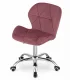 AVOLA Velvet Swivel Office Chair with Wide Back, Adjustable Desk Chair, Dark Pink