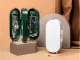 Foldable Jewelry Organizer with Mirror, White