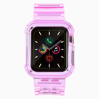 Silicone Strap Case Light Set for Apple Watch 40mm - Red
