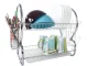 2-Tier Standing Dish Drying Rack Silver