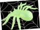 Halloween Decoration Large Spiders, Fluorescent, 11 cm, 2 pcs, Green