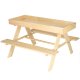 Koka Bērnu Dārza Sols Galds ar Zīmēšanas Tāfeli, 92x78x68 cm | Garden Children\'s Wooden Bench Table