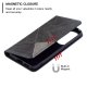 Huawei P50 Geometric Pattern Leather Stand Case Cover - Black