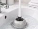 Heavy-Duty Rubber Toilet and Sink Plunger, Grey-White