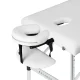 Balance 3-Segment Foldable Aluminum Massage Table, White