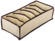 Underwear Drawer Organiser with 6 Compartments for Socks, Beige