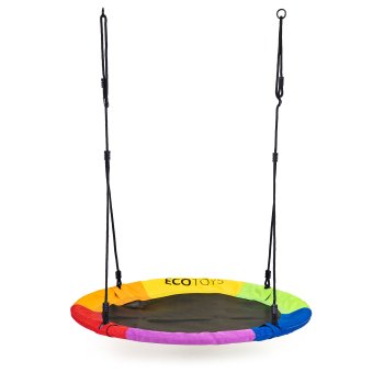 Kids Outdoor Nest Swing 100 cm ECOTOYS, colorful