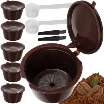Ruhhy Reusable Coffee Capsules, 6 pcs, Brown