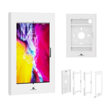 Maclean MC-955 W Anti-Theft Tablet Enclosure Mount, 10.9"-11", VESA 75x75, White