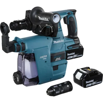 Makita DHR243RTJW 18V LXT Cordless Combi Hammer SDS-Plus 2x 5.0 Ah