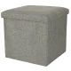 Foldable Ottoman with Storage, Grey, 38x38x38cm