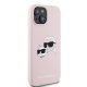 Apple iPhone 15 6.1\'\' Karl Lagerfeld Silicone Karl & Choupette MagSafe Cover Case, Pink