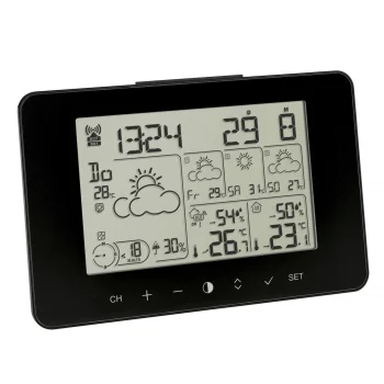 TFA PRIMO Meteotime Radio Weather Station Black