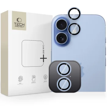 Tech-Protect Camring Fit+ Camera Lens Cover for iPhone 17 Blue