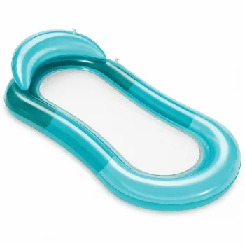 Inflatable Water Hammock Lounge with Mesh, Light Blue