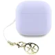 TWS Guess Glossy Effect Printed Classic Logo & Charm Headphones - Lavender