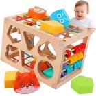 Wooden Block Sorter Montessori Sensory Cube