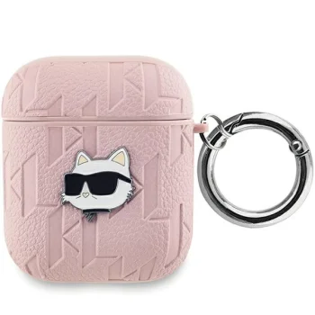 Karl Lagerfeld AirPods 1 / 2 Case Monogram Choupette Head, Pink