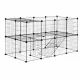 Petsi Modular Playpen for Rodents, 35 Panels, Black