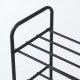 3-Tier Metal Shoe Rack Organizer, Black