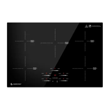 AMZCHEF CE-FS-I95S-GFFDD0 Built-in 5-Zone Induction Cooktop 9500 W, Black