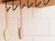 Under Cabinet Kitchen Utensil Rack with 6 Hooks, Black