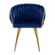 Velvet Salon Chair 4Rico QS-GW06G, Navy Blue