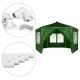 MultiGarden Garden Gazebo Pavilion 2x2x2 m with Walls and Windows, Green