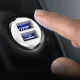 Baseus Grain Mini Car Charger 2x USB 3.1A, white