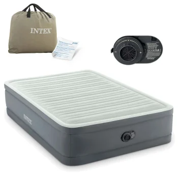 Intex 64904ND Double Air Mattress with Built-in Pump, 191x137x46 cm