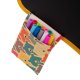 Kids Soft Drawing Album Notebook Board + 12 Markers, Yellow