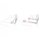 Nukido Bed Guard Rail 180 x 42 x 35 cm, Grey
