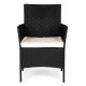 2-Piece Garden Armchair Set with Cushions MultiGarden, Black