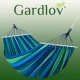 Gardlov Double Garden Hammock with Wooden Spreader Bars, 260x160cm, Blue/Green