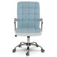 Sofotel Benton Office Chair, Fabric/Eco-Leather, Blue-White