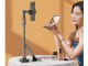 Adjustable Rotating Desk Stand for Phone and Tablet, Black
