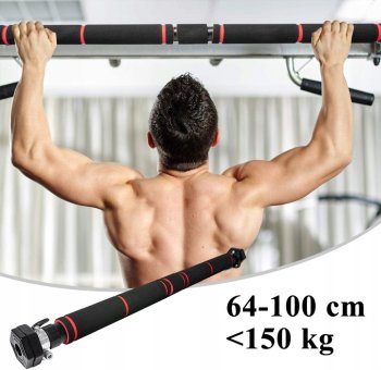 Adjustable Portable Doorway Pull-Up Bar for Home and Gym, 64-100 cm
