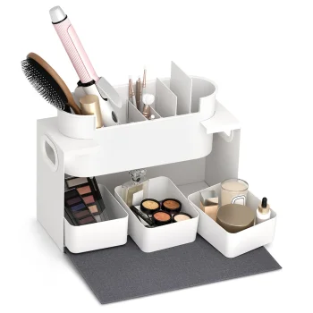 Maclean MC-479 Universal Cosmetics Organizer, 367x150x220mm, White