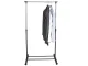 Rolling Clothes Rack, Adjustable Height, Black