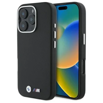 BMW M Edition Kevlar Metal Case for iPhone 16 Pro Black