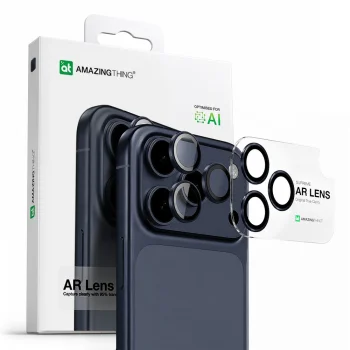 AmazingThing iPhone 17 Pro / 17 Pro Max Lens Glass with Blue Aluminum Frame